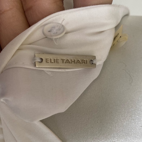 ELIE TAHARI White "Samiyah" Dress Lace Hem Size 2 - Picture 8 of 11